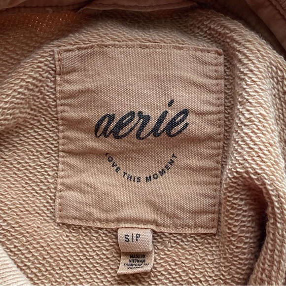 Aerie Lumberjane Fleece Shirt Woman Small Brown Long Sleeve Boxy Comfy Boxy 2023 - Picture 8 of 14